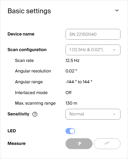 LRS4581R basic settings