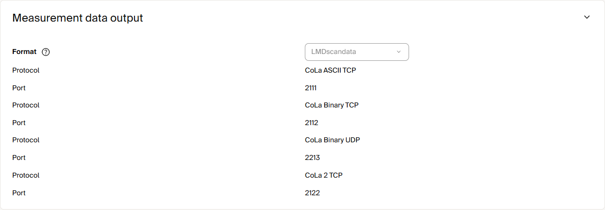 LRS4581R measurement-data output