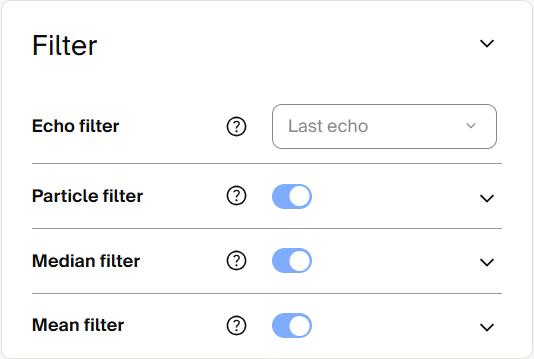 LRS4581R filter settings