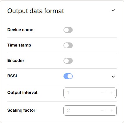 LRS4581R output data format