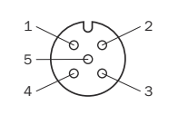 PoE connector face with numbered pins