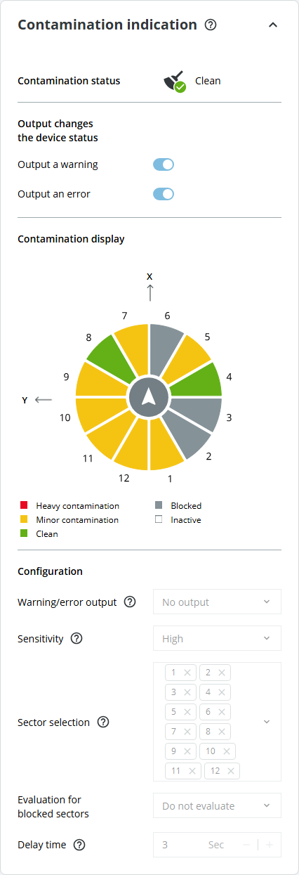 multiScan165 contamination indication