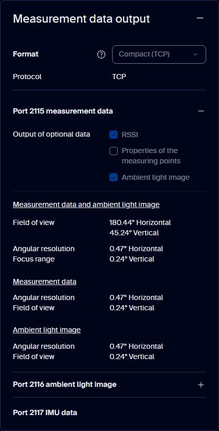 Measurement data output tile