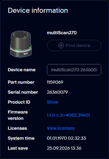 Device information tile