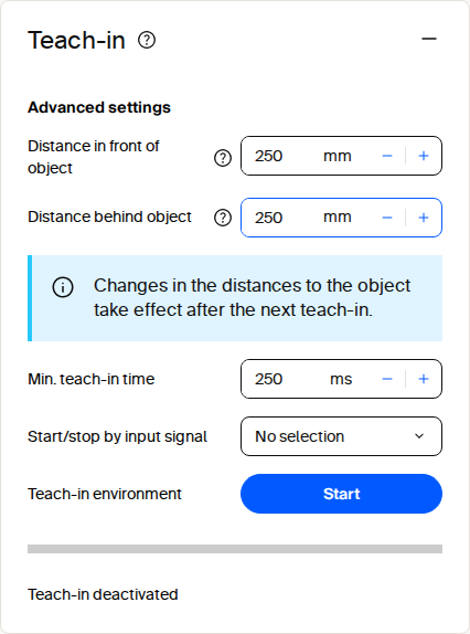 Field evaluation teach-in tile