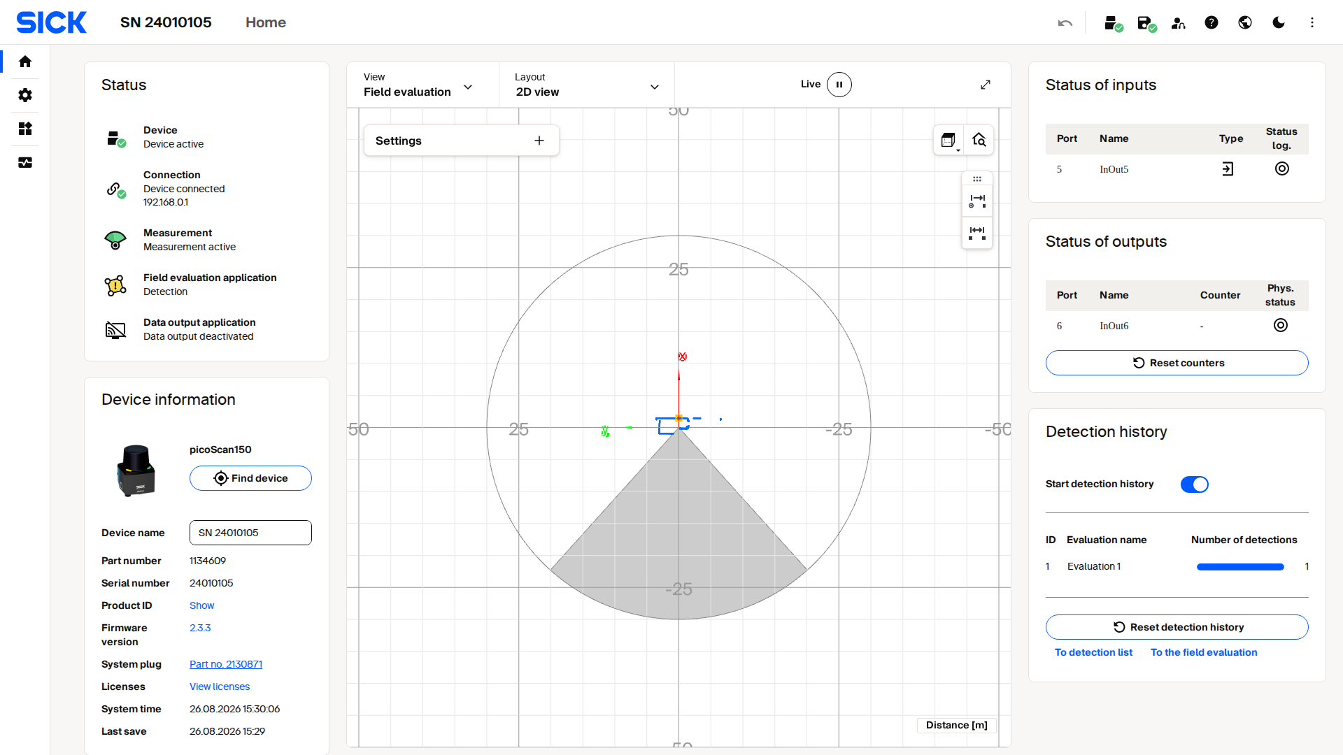 SOPASair user interface overview